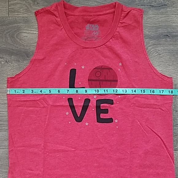 NWT Star Wars Death Star Love Tank Red Junior's Large - Picture 5 of 7